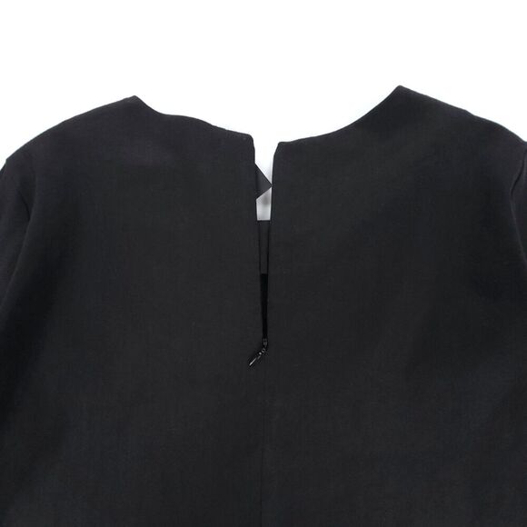 JARBO Linen Jewel Easy Top Blouse Matching Minimal Quiet Luxury Lagenlook Black - Picture 6 of 7